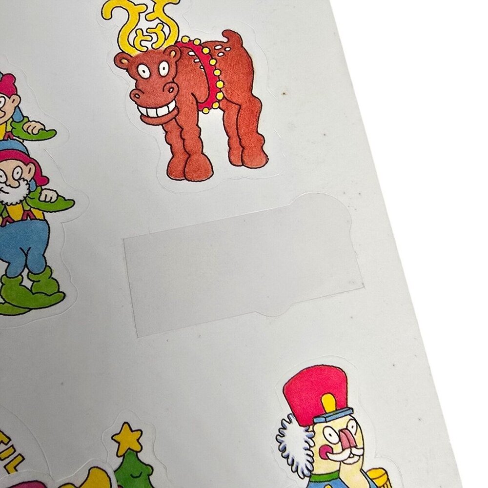1988 Scholastic Merry Christmas Sticker Sheet Holly Kowitt Holiday Stickers VTG - Picture 7 of 11